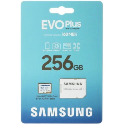 ���� ����� microSDXC 256GB Samsung MB-MC256SA EVO Plus + adapter
