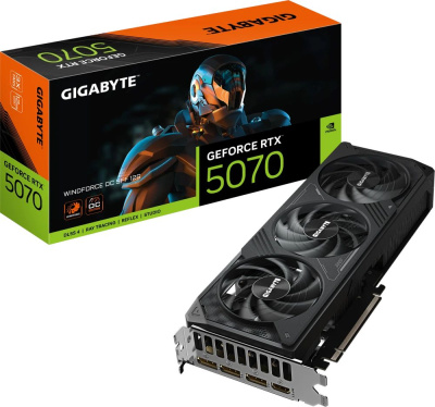  Gigabyte NVIDIA GeForce RTX 5070 Windforce OC SFF 12GB GDDR7  RTL GV-N5070WF3OC-12GD