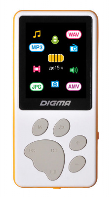 ����� Hi-Fi Flash Digma S4 8Gb �����/���������/1.8"/FM/microSD