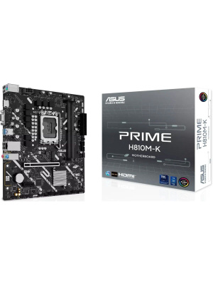 ����������� ����� ASUS PRIME H810M-K, LGA1851, B810, 2*DDR5, 4*SATA, 1*M.2, 2*USB 3.2, 4*USB 2.0, 1*PCIx16, 1*PCIx1, HDMI+VGA, mATX; 90MB1N10-M0EAY0