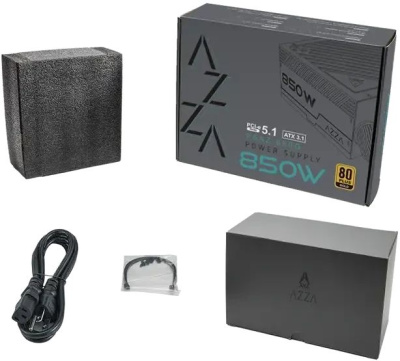 ���� ������� Azza ATX 850W PSAZ-850G Gen.5 80+ gold, ������, retail (PSAZ-850G (ATX 3.1))