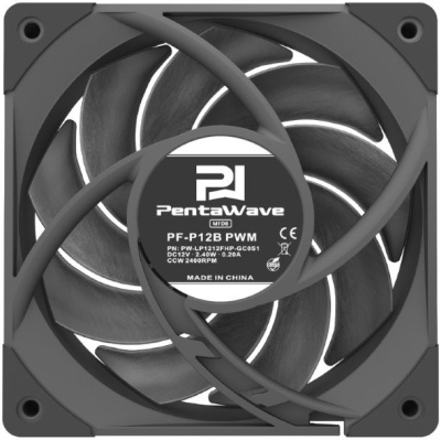    PentaWave PF-P12B PWM / 120mm 4 pin Magnetic FDB 500-2400rpm 75CFM 34.6dBA/ Black