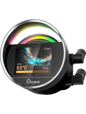 ������� �������� ���������� Ocypus Sigma L24 BK ARGB, 240mm, LCD Pump 2.4", 2x120mm ARGB fans, LGA115X/1200/1700/18XX, AM4/AM5