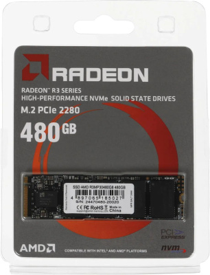 ���������� SSD AMD PCIe 3.0 x4 480GB R3MP30480G8 Radeon M.2 2280