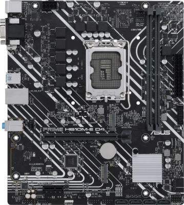����������� ����� ASUS PRIME H610M-E D4-CSM Socket 1700, Intel H610, 2xDDR4, PCI-E 4.0, 2xUSB 3.2 Gen1, VGA, HDMI, DisplayPort, mATX
