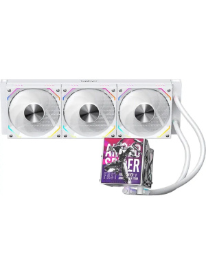 ������� �������� ���������� 1STPLAYER F.A.S.T. FT-360 White / 3x120mm ARGB fans, 300W TDP, 3.95" LCD screen / FT-360-WH