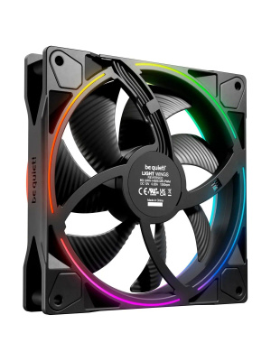 ����� ��� ������� be quiet! LIGHT WINGS 140mm PWM Reverse (140x140x25mm, 4-pin PWM, ARGB, 51.4CFM, 25.5dBA, 1300RPM, Black)
