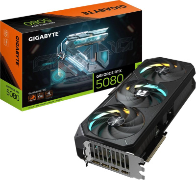 ���������� Gigabyte NVIDIA GeForce RTX 5080 GAMING OC 16Gb (GV-N5080GAMING OC-16GD 1.0), GDDR7, OC, Ret