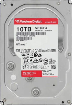 Ƹ����� ���� 10TB SATA-III WD Red Plus, HDD, SATA III, 3.5" (WD100EFGX)