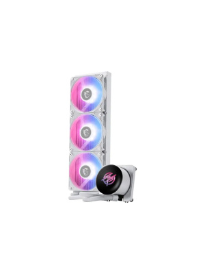 ������� ����������� ���������� MSI MPG CORELIQUID P13 360 (300W, 360mm, LED, White, ARGB/ Fans: 3x120mm, 64.89CFM, 2050RPM/ Pump 20dBA, 3400RPM, Rad thickness 27mm/ S: 1851, 1700, AM5, AM4)