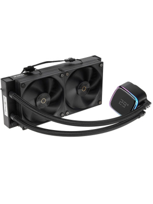 ������� ����������� ���������� Ocypus Iota L24 BK (280W, 240mm, LED temp, Black, ARGB Pump, Fans: 2x120mm, 77CFM, 2000RPM/Pump height 65mm, 27dBA, 3100RPM, Rad thickness 27mm/ S: 1851, 1700, 1200, 115X, AM5, AM4)