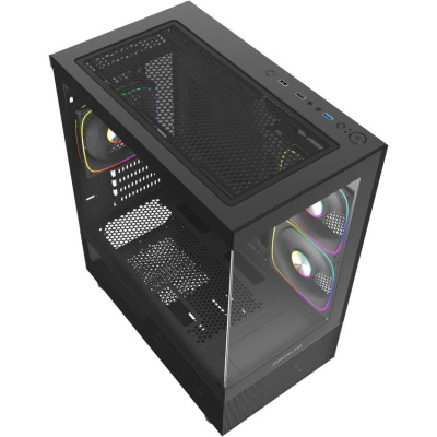 ������ Powercase Vision Micro M2 ARGB, Tempered Glass, 3x 120mm ARGB PWM Fan, ������, mATX  (CVMBM2-A3)