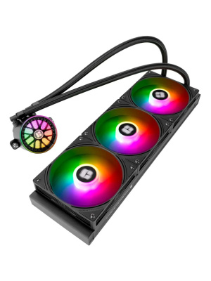 ������� ����������� ���������� Thermalright Aqua Elite 360 V6 (360mm, Black, ARGB/ Fans: 3x120mm, 70.84CFM, 29.8dBA, 2000RPM/ Pump height 53.5mm, 2800RPM, Rad thickness 27mm/ S: 1700, 1200, 1851, 115X, AM5, AM4)