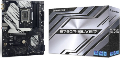 ����������� ����� Biostar B760A-Silver , Socket LGA 1700, Intel B760, ATX, Ret