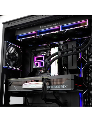 ������� ���������� ��� ���������� Thermalright Frozen Infinity 360 (360mm, Black, ARGB/ Fans: 3x120mm, 68.9CFM, 28.2dBA, 2000RPM/ Pump height 60mm, Rad thickness 27mm/ S: 1700, 1200, 1851, 115X, 2011, 2066, AM5, AM4)