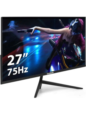 ������� ExeGate 27"�ES2707CA SuperView {IPS 2560x1440 75Hz 1ms 16:9 300cd 1000:1 178/178 HDMI DisplayPort USB VESA} [EX297307RUS]