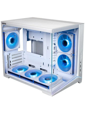 ������ XASTRA QW505M 6ARGB-C10 White mATX/Aquarium/Screewless/ 6x120mm ARGB PWM FM fans/Argb+PWM HUB 10port/Led strip/ QW505M-6FM12A-C10-WH