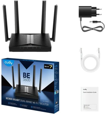 Wi-Fi ������ Cudy WR3600, Wi-Fi 6, BE3600, 2.4/5���, 4 LAN, ������