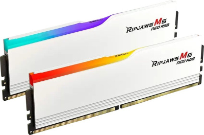 ������ ������ DDR5 G.SKILL RIPJAWS M5 NEO RGB 32GB (2x16GB) 6000MHz CL30 (30-38-38-96) 1.35V / F5-6000J3038F16GX2-RM5NRW / White