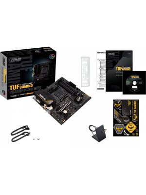 ����������� ����� ASUS TUF GAMING A520M-PLUS WIFI, Socket AM4, A520, 4*DDR4,  D-Sub+DVI+HDMI, SATA3 + RAID, Audio, Gb LAN, USB 3.2*7, USB 2.0*5, COM*1 header (w/o cable), mATX ;90MB17F0-M0EAY0