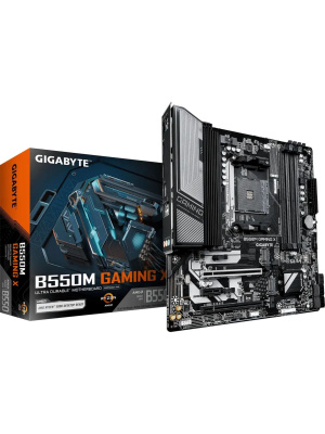 ����������� ����� Gigabyte B550M GAMING X Soc-AM4 AMD B550 4xDDR4 mATX AC`97 8ch(7.1) GbLAN RAID+HDMI+DP