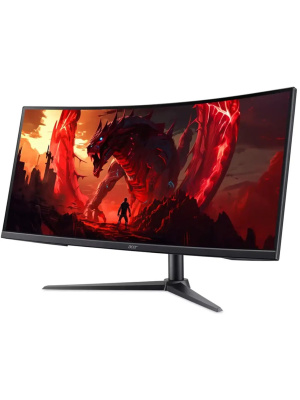 ������� ACER Nitro XZ340CURJ0bmiiphx 34" VA, 3440x1440, 1 / 5ms, 250cd, 120Hz, 2xHDMI(2.1) + 1xDP(1.4) + SPK + Audio out, Speakers 2Wx2, sync: FreeSync Premium, hdr: HDR 10, hadj 100, Vesa:100x100