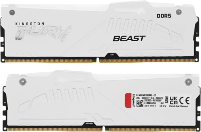 ������ DDR5 2x16GB 6000MHz Kingston KF560C36BWE2AK2-32 Fury Beast White Expo RGB RTL 