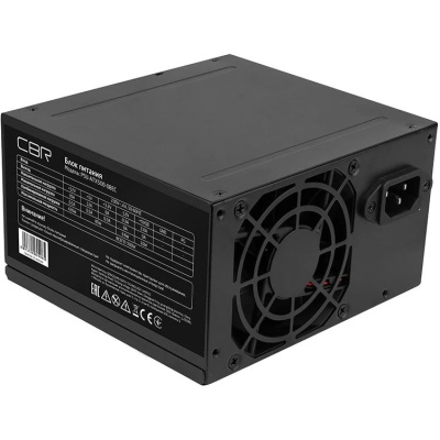 ���� ������� CBR ATX 500W, 8cm fan, 20+4pin/1*4pin/1*IDE/2*SATA, ������ ������� 1.2�, ������ [PSU-ATX500-08EC] OEM