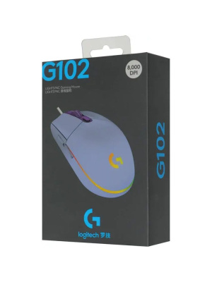 ���� ��������� Logitech G102 LIGHTSYNC Lilac (����������, 8000 dpi, 6but) (910-005857)
