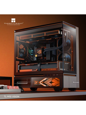 ������ Thermalright M10 Vision FAN4-C, Mini-Tower, TG, LCD, 4x120mm ARGB, 2xUSB-A 3.0, 1xUSB Type-C, mATX, mITX Black