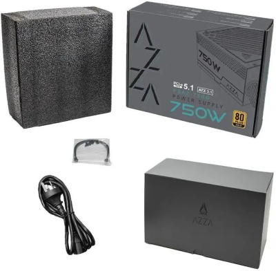 ���� ������� Azza ATX 750W PSAZ-750G Gen.5 80+ gold, ������, retail (PSAZ-750G (ATX 3.1))