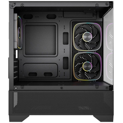 ������ Powercase Vision Micro M4B, Tempered Glass, Type-C, 3x 120mm ARGB PWM Fan, ������, mATX  (CVMM4B-A3)