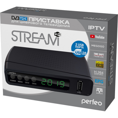 DVB-T2/C ��������� �STREAM� ��� ��������� TV, Wi-Fi, IPTV, HDMI, 2 USB, DolbyDigital, ����� �� (PF_A4351)