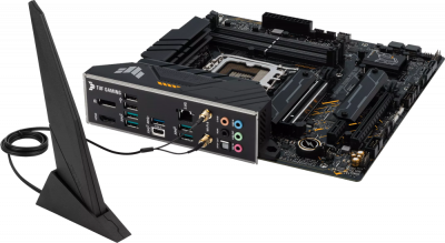 ����������� ����� ASUS TUF GAMING B660M-PLUS WIFI Socket 1700, Intel B660, 4xDDR5, PCI-E 5.0, 2500 ����/�, Wi-Fi, Bluetooth, USB 3.2 Gen1, 4xUSB 3.2 Gen2, USB 3.2 Gen2x2 Type-C, HDMI, DisplayPort, ���������, mATX