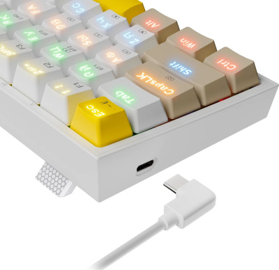 ���������� Redragon Fizz Pro, ������������, USB, Bluetooth/����������, ������������ Grey/Yellow (72598)


