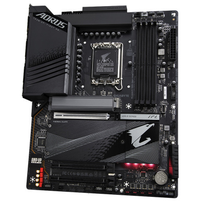 ����������� ����� Gigabyte [Z790 AORUS ELITE AX] Z790 AORUS ELITE AX, Socket 1700, Intel�Z790, 4xDDR5-4800, HDMI+DP, 3xPCI-Ex16, 6xSATA3(RAID 0/1/5/10), 4xM.2, 8Ch
