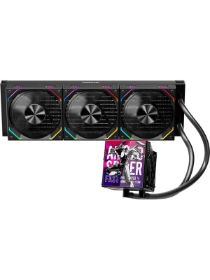 ������� �������� ���������� 1STPLAYER F.A.S.T. FT-360 Black / 3x120mm ARGB fans, 300W TDP, 3.95" LCD screen / FT-360-BK