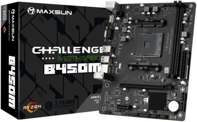 ����������� ����� Maxsun Challenger B450M, Socket AM4, AMD B450, mATX