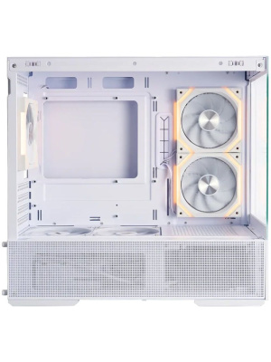 ������ 1STPLAYER CV6 ARGB White / mATX / 3x120mm ARGB & 2x120mm fans / CV6-WH-2FAR-W-2FH7R-W-1FH7-W