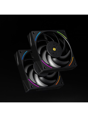 ����� ��� ���������� Thermalright Phantom Spirit 120 Digital EVO (4-pin PWM, LED temp., 160mm, Ni/CU, 7x6mm, ARGB, 2x120mm, 69CFM, 27dBA, 2150RPM, S: 1851, 1700, 1200, 115X, AM5, AM4, black)
