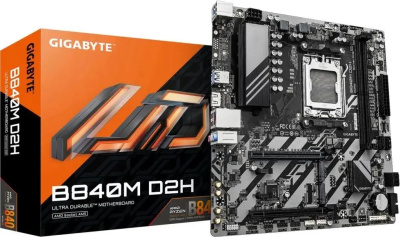 ����������� ����� Gigabyte B840M D2H, SocketAM5, AMD B840, mATX, Ret