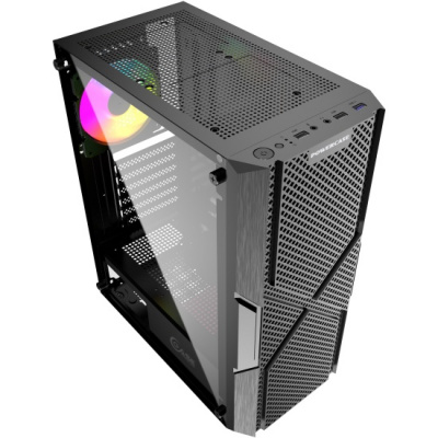  Powercase Mistral T4B  , TEMPERED GLASS, LED 4x120mm CMITB-L4