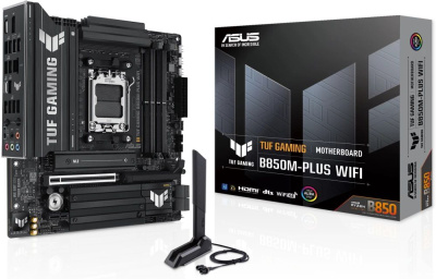   ASUS TUF GAMING B850M-PLUS WIFI, SocketAM5, AMD B850, mATX, Ret 90MB1IY0-M0EAY0