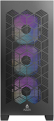 ������ Azza Aerohex Black, ��� ��, Midi-Tower, ������ (CSAZ-203A03)