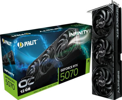  Palit NVIDIA GeForce RTX 5070 Infinity 3 OC 12Gb, GDDR7 (NE75070S19K9-GB2050S) Ret