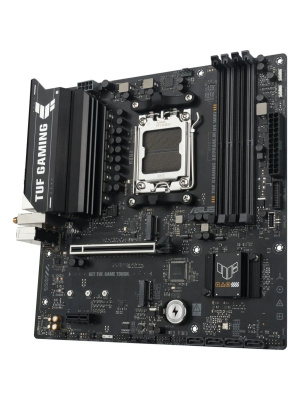 ����������� ����� ASUS TUF GAMING A620AM-PLUS WIFI, AM5, A620A, 4*DDR5, 4*SATA, 2*M.2, 2*USB 3.2, 4*USB 2.0, 1*PCIx16, 1*PCIx1, 2*DP+HDMI, mATX; 90MB1MZ0-M0EAY0