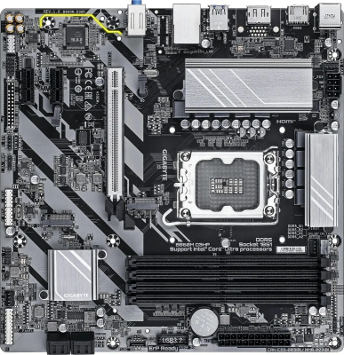 ����������� ����� Gigabyte B860M D3HP, Socket-1851, Intel B860, mATX, Ret