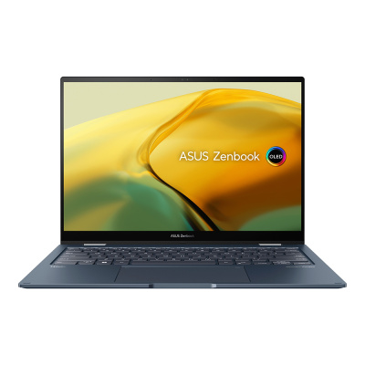 Ноутбук ASUS ZenBook14 Flip OLED UP3404VA-KN184W, 14" (2880x1800) OLED 90Гц сенсорный/Intel Core i7-1360P/16ГБ LPDDR5/1ТБ SSD/Iris Xe Graphics/Windows 11 Home, синий (90NB10E2-M008S0)