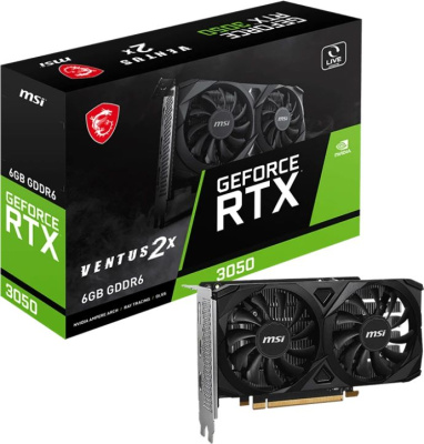 ���������� MSI nVidia GeForce RTX 3050 Ventus 2X E 6G, GDDR6, Ret