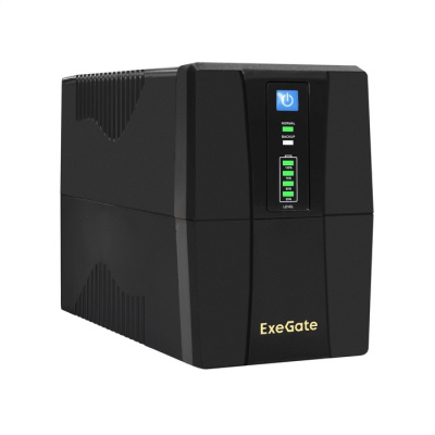 ��� ExeGate Power Back BNB-1000.LED.AVR.2SH (1000VA/650W, LED, AVR, 2�Schuko, Black) (EX292785RUS)